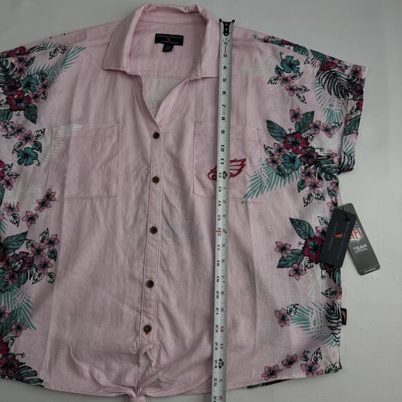 Philadelphia Eagles Shirt Womens XL Pink NFL Football Margaritaville Floral - Picture 6 of 15